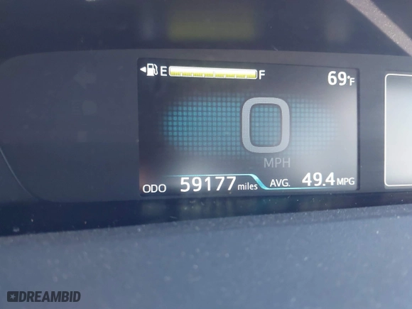 2021 Toyota Prius L Eco with VIN JTDKAMFU9M3150667, listed as a IAAI auction lot 41609328 with 59,177 mi miles. Bid and sale history available at carsss.com. Image 16.