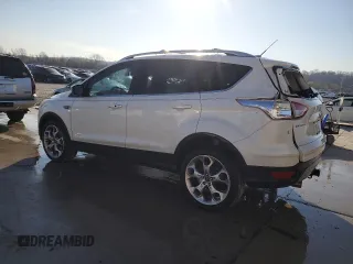 2013 Ford Escape Titanium with VIN 1FMCU0J97DUB50714, listed as a Copart auction lot 50343635 with 154,192 mi miles and Salvage Title. Bid and sale history available at carsss.com. Image 2.
