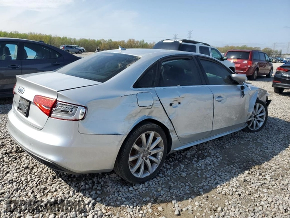 2014 Audi A4 Premium with VIN WAUAFAFL9EN036030, listed as a Copart auction lot 50515125 with 0 mi miles and Salvage Title. Bid and sale history available at carsss.com. Image 3.