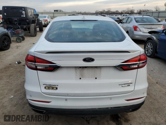 2019 Ford Fusion Titanium with VIN 3FA6P0D91KR263556, listed as a Copart auction lot 85587244 with 73,758 mi miles and Salvage Title. Bid and sale history available at carsss.com. Image 6.
