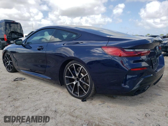 2020 BMW 8 Series 840i with VIN WBAAE2C00LBP62036, listed as a Copart auction lot 59505894 with 32,598 mi miles and Salvage Title. Bid and sale history available at carsss.com. Image 2.