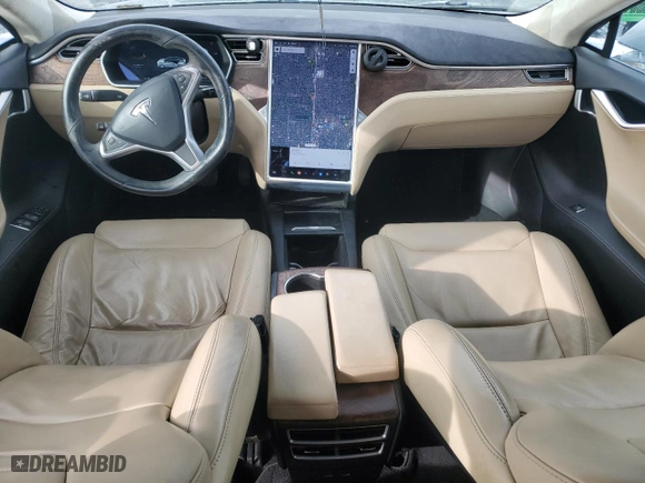 2017 Tesla Model S 100D with VIN 5YJSA1E2XHF191509, listed as a Copart auction lot 45594765 with 0 mi miles and Salvage Title. Bid and sale history available at carsss.com. Image 8.