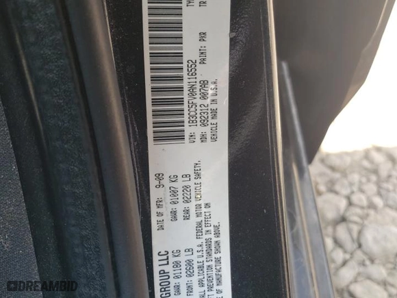 2010 Dodge Avenger R/T with VIN 1B3CC5FV0AN116552, listed as a Copart auction lot 62858264 with 100,266 mi miles and Salvage Title. Bid and sale history available at carsss.com. Image 13.