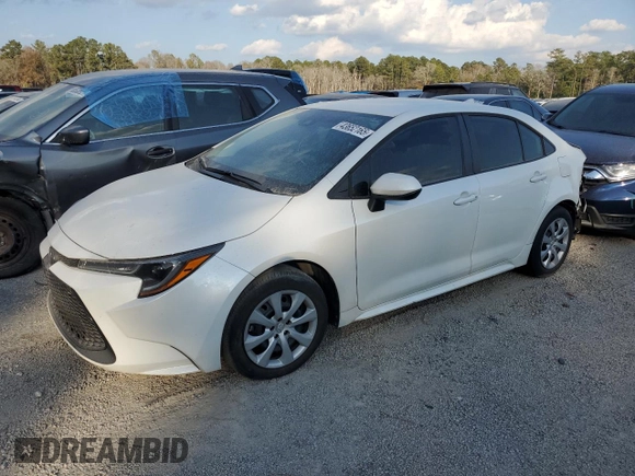 2022 Toyota Corolla LE with VIN 5YFEPMAE6NP295654, listed as a Copart auction lot 43652165 with 43,091 mi miles and Salvage Title. Bid and sale history available at carsss.com. Image 1.