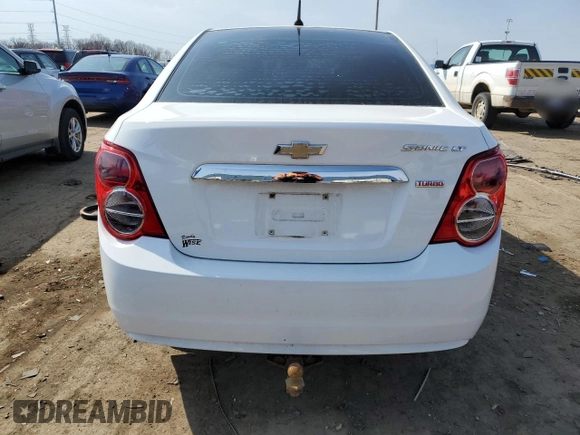 2013 Chevrolet Sonic LT with VIN 1G1JC5SB5D4100903, listed as a Copart auction lot 48154575 with 109,746 mi miles and Salvage Title. Bid and sale history available at DreamBid. Image 6.