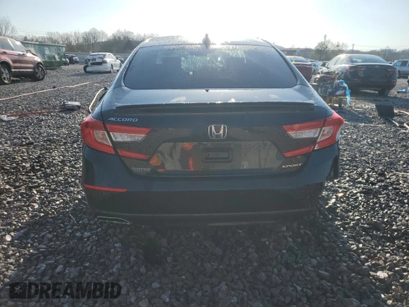 2018 Honda Accord Sedan Sport 1.5T with VIN 1HGCV1F38JA150327, listed as a Copart auction lot 48399355 with 96,371 mi miles and Salvage Title. Bid and sale history available at carsss.com. Image 6.