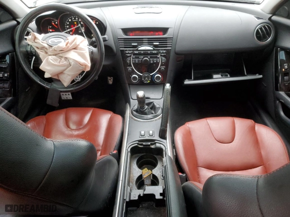 2008 Mazda RX-8 40th Anniversary with VIN JM1FE173980216166, listed as a Copart auction lot 83861354 with 123,193 mi miles and Salvage Title. Bid and sale history available at carsss.com. Image 8.