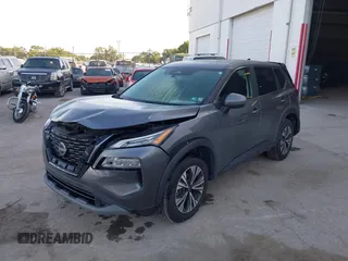 2023 Nissan Rogue SV with VIN 5N1BT3BB8PC795562, listed as a IAAI auction lot 42058955 with 53,820 mi miles. Bid and sale history available at carsss.com. Image 2.