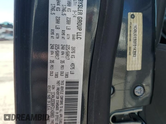 2015 Jeep Compass Latitude with VIN 1C4NJDEB0FD143083, listed as a Copart auction lot 47550745 with 79,898 mi miles and Salvage Title. Bid and sale history available at carsss.com. Image 14.