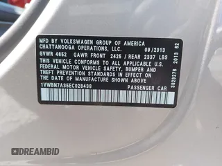 2014 Volkswagen Passat SE с VIN 1VWBN7A35EC028438, выставлен на аукционе IAAI как лот 42172605 с пробегом 108 955 миль миль и . История ставок и продаж доступна на DreamBid. Изображение 9.