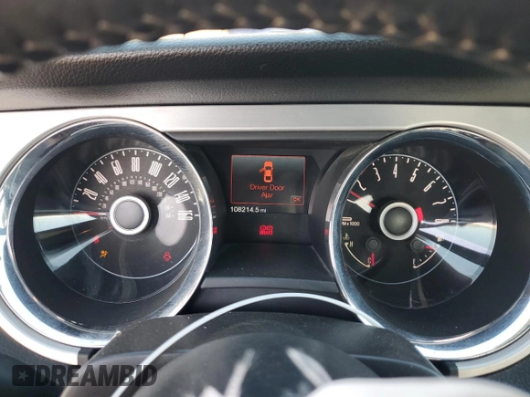 2014 Ford Mustang V6 with VIN 1ZVBP8AM9E5304648, listed as a Copart auction lot 46742145 with 108,214 mi miles and Salvage Title. Bid and sale history available at DreamBid. Image 9.