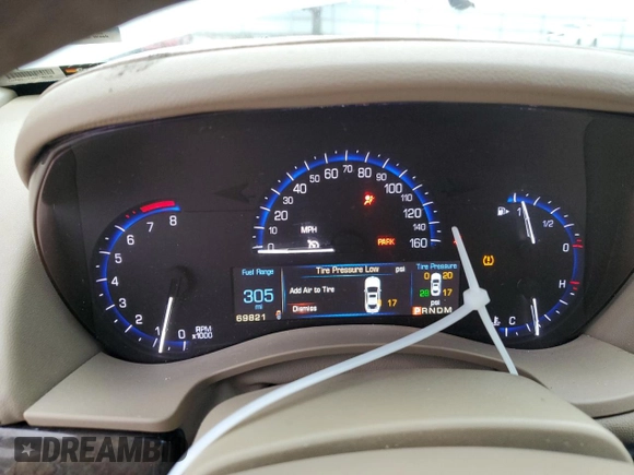2015 Cadillac ATS Premium with VIN 1G6AE5SXXF0122907, listed as a Copart auction lot 80872384 with 96,821 mi miles and Salvage Title. Bid and sale history available at carsss.com. Image 9.