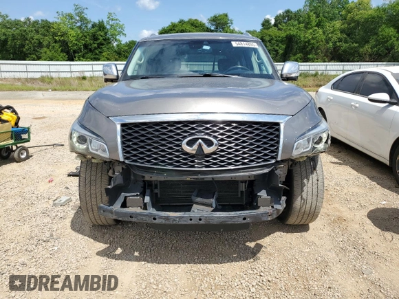 2017 Infiniti QX80 with VIN JN8AZ2NFXH9643163, listed as a Copart auction lot 54814805 with 199,586 mi miles and Salvage title. Bid and sale history available at DreamBid. Image 5.