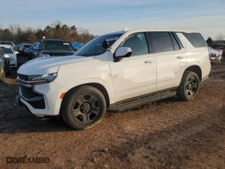 2023 Chevrolet Tahoe Commercial with VIN 1GNSKLED4PR435830, listed as a Copart auction lot 47010865 with 5,417 mi miles and Salvage Title. Bid and sale history available at carsss.com. Image 1.