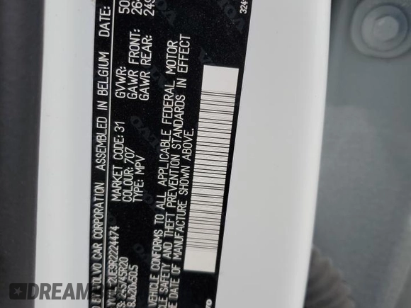 2024 Volvo XC40 Plus Bright Theme z VIN YV4L12UE9R2224474, wystawiony jako Copart lot #52773045 z przebiegiem 13 308 mil mil oraz Szkoda całkowita • Salvage title. Historia ofert i sprzedaży dostępna na DreamBid. Obrazek 14.
