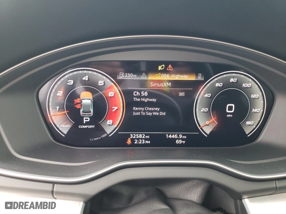 2021 Audi SQ5 Premium Plus with VIN WA1B4AFYXM2139721, listed as a Copart auction lot 49915525 with 32,582 mi miles and Salvage Title. Bid and sale history available at carsss.com. Image 9.