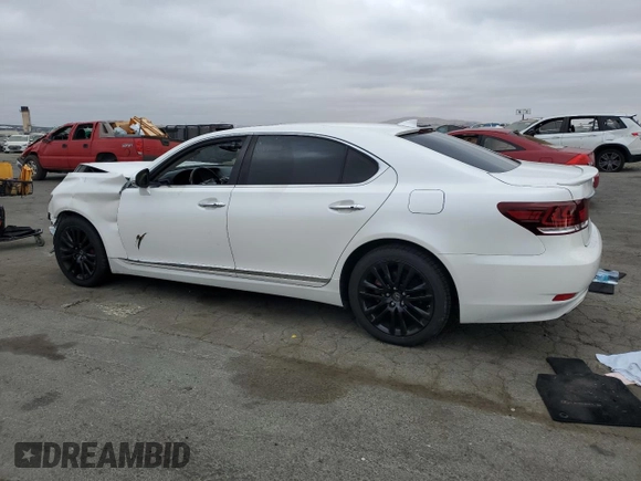 2015 Lexus LS 460 L with VIN JTHGL5EF4F5054959, listed as a Copart auction lot 71831414 with 88,327 mi miles and Salvage title. Bid and sale history available at DreamBid. Image 2.