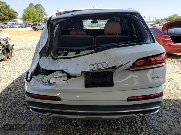 2021 Audi Q7 Premium Plus with VIN WA1LXAF74MD036012, listed as a Copart auction lot 54381865 with 65,534 mi miles and Salvage title. Bid and sale history available at DreamBid. Image 6.