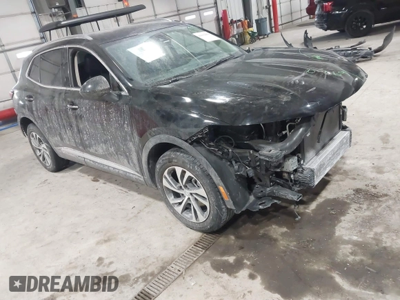 2023 Buick Envision Essence with VIN LRBFZNR47PD035820, listed as a IAAI auction lot 41612604 with 37,696 mi miles. Bid and sale history available at carsss.com. Image 1.