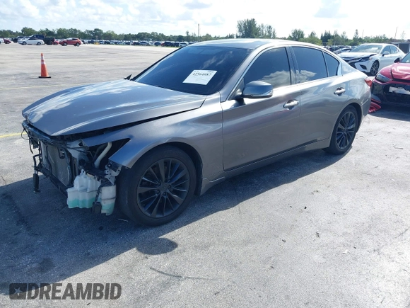 2014 Infiniti Q50 Premium with VIN JN1BV7AP7EM684448, listed as a IAAI auction lot 42564087 with 79,207 mi miles and . Bid and sale history available at DreamBid. Image 2.