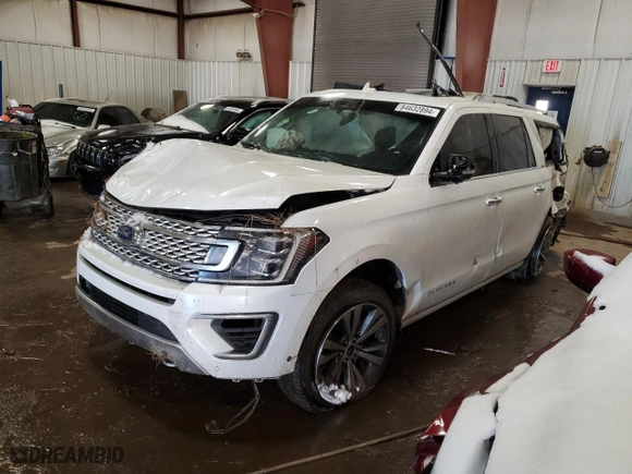 2020 Ford Expedition Max Platinum with VIN 1FMJK1MT1LEA95373, listed as a Copart auction lot 84632894 with 104,720 mi miles and Non Repairable. Bid and sale history available at carsss.com. Image 1.
