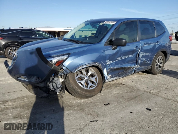 2019 Subaru Forester with VIN JF2SKAAC1KH593648, listed as a Copart auction lot 48014365 with 45,187 mi miles and Salvage Title. Bid and sale history available at carsss.com. Image 1.