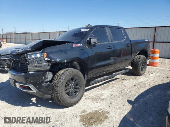 2021 Chevrolet Silverado 1500 LT Trail Boss with VIN 3GCPYFEL8MG420605, listed as a Copart auction lot 46255365 with 39,245 mi miles and Salvage Title. Bid and sale history available at DreamBid. Image 1.