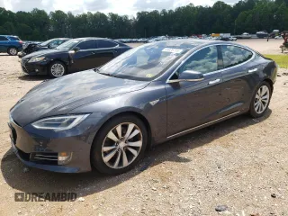 2016 Tesla Model S 90D with VIN 5YJSA1E25GF142796, listed as a Copart auction lot 53026785 with 95,834 mi miles and Salvage title. Bid and sale history available at DreamBid. Image 1.