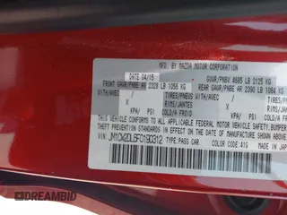 2015 Mazda 5 Grand Touring with VIN JM1CW2DL6F0190312, listed as a IAAI auction lot 42433782 with 79,140 mi miles and . Bid and sale history available at DreamBid. Image 9.