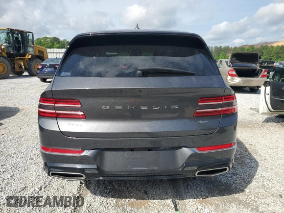 2023 Genesis GV80 with VIN KMUHBDSB4PU107507, listed as a Copart auction lot 54907715 with 89,970 mi miles and Salvage title. Bid and sale history available at DreamBid. Image 6.