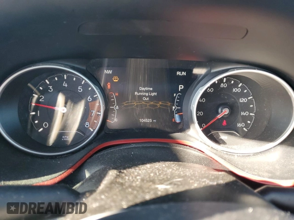 2019 Jeep Compass Trailhawk with VIN 3C4NJDDB1KT727756, listed as a Copart auction lot 42439055 with 104,525 mi miles and Salvage Title. Bid and sale history available at carsss.com. Image 9.