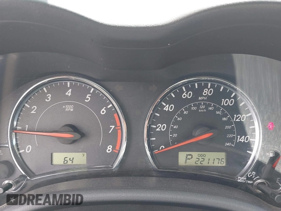 2011 Toyota Corolla L with VIN 2T1BU4EE8BC714122, listed as a IAAI auction lot 42073121 with 221,176 mi miles. Bid and sale history available at carsss.com. Image 7.