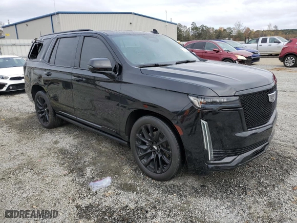 2023 Cadillac Escalade Sport Platinum with VIN 1GYS4GKT7PR109147, listed as a Copart auction lot 79121774 with 41,592 mi miles and Salvage Title. Bid and sale history available at carsss.com. Image 4.