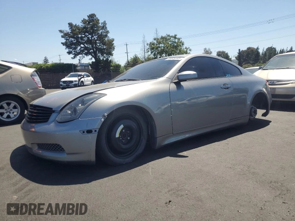 2007 Infiniti G35 with VIN JNKCV54E57M904025, listed as a Copart auction lot 55848595 with 120,134 mi miles and Salvage Title. Bid and sale history available at DreamBid. Image 1.