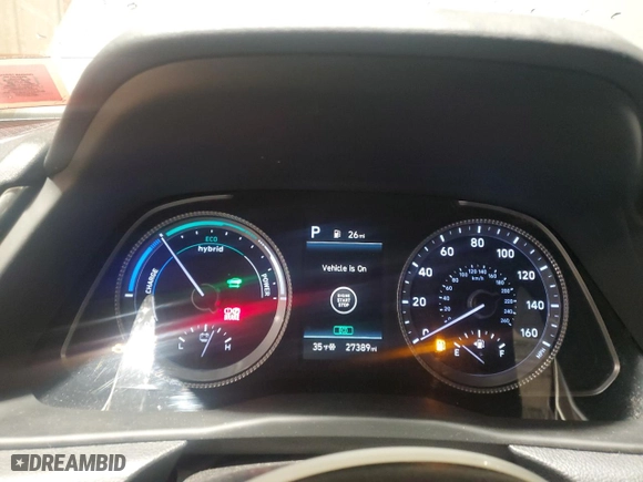 2021 Hyundai Sonata Hybrid SEL with VIN KMHL34JJ2MA034164, listed as a Copart auction lot 89325385 with 27,389 mi miles and Salvage Title. Bid and sale history available at carsss.com. Image 9.
