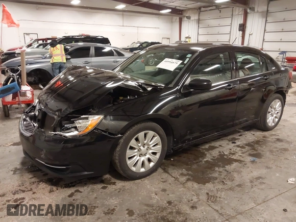 2014 Chrysler 200 LX with VIN 1C3CCBAG1EN158745, listed as a IAAI auction lot 40994879 with 180,000 mi miles. Bid and sale history available at carsss.com. Image 2.