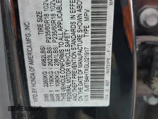 2016 Acura RDX Advance z VIN 5J8TB4H7XGL021917, wystawiony jako Copart lot #58615005 z przebiegiem 29 053 mil mil oraz Szkoda całkowita • Salvage title. Historia ofert i sprzedaży dostępna na DreamBid. Obrazek 12.