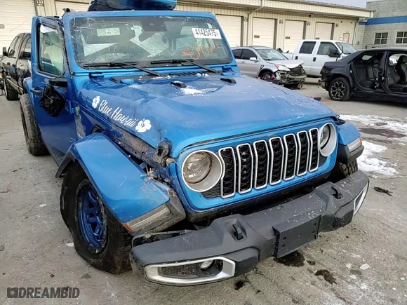 2024 Jeep Wrangler Sahara with VIN 1C4PJXENXRW120021, listed as a Copart auction lot 41425475 with 0 mi miles and Salvage Title. Bid and sale history available at carsss.com. Image 11.