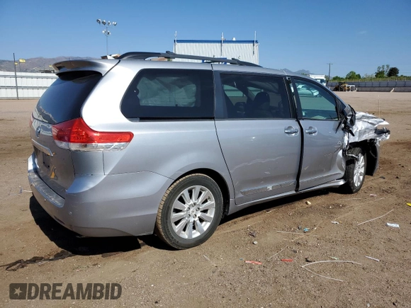 2012 Toyota Sienna XLE with VIN 5TDDK3DC5CS044711, listed as a Copart auction lot 58189195 with 112,172 mi miles and Salvage title. Bid and sale history available at DreamBid. Image 3.