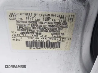 2012 Nissan Sentra SL with VIN 3N1AB6AP3CL738155, listed as a IAAI auction lot 41242720 with 71,878 mi miles and . Bid and sale history available at DreamBid. Image 9.