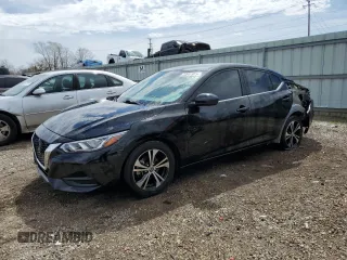 2021 Nissan Sentra SV z VIN 3N1AB8CV7MY225096, wystawiony jako Copart lot #53957015 z przebiegiem 81 827 mil mil oraz Szkoda całkowita • Salvage title. Historia ofert i sprzedaży dostępna na DreamBid. Obrazek 1.