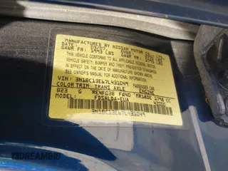 2007 Nissan Versa 1.8 S with VIN 3N1BC13E67L431049, listed as a IAAI auction lot 41723148 with 1 mi miles. Bid and sale history available at carsss.com. Image 9.