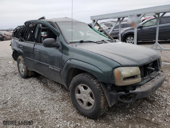 2002 Chevrolet TrailBlazer LS with VIN 1GNDT13S222530075, listed as a Copart auction lot 44366625 with 0 mi miles and Salvage Title. Bid and sale history available at carsss.com. Image 4.