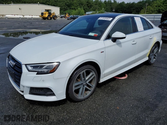 2018 Audi A3 Sedan Premium Plus with VIN WAUJ8GFF4J1075018, listed as a Copart auction lot 61548463 with 24,975 mi miles. Bid and sale history available at carsss.com. Image 1.