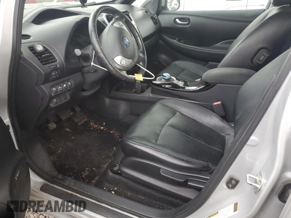 2013 Nissan LEAF SL with VIN 1N4AZ0CP1DC408021, listed as a Copart auction lot 58260915 with 111,310 mi miles and Salvage title. Bid and sale history available at DreamBid. Image 7.