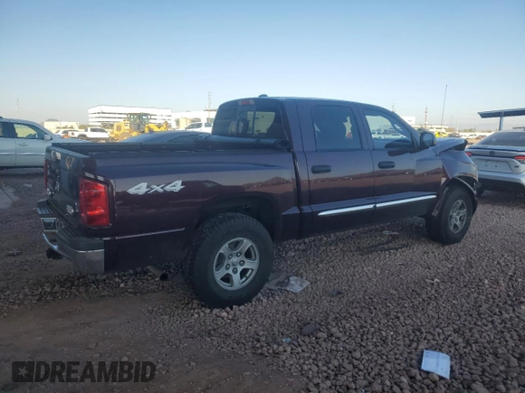 2005 Dodge Dakota Laramie with VIN 1D7HW58NX5S189370, listed as a Copart auction lot 43131135 with 198,988 mi miles and Salvage Title. Bid and sale history available at DreamBid. Image 3.