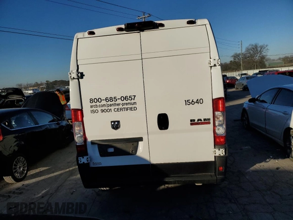 2020 Ram ProMaster Cargo with VIN 3C6TRVDG9LE110166, listed as a Copart auction lot 84002284 with 418,919 mi miles and Clean Title. Bid and sale history available at carsss.com. Image 6.