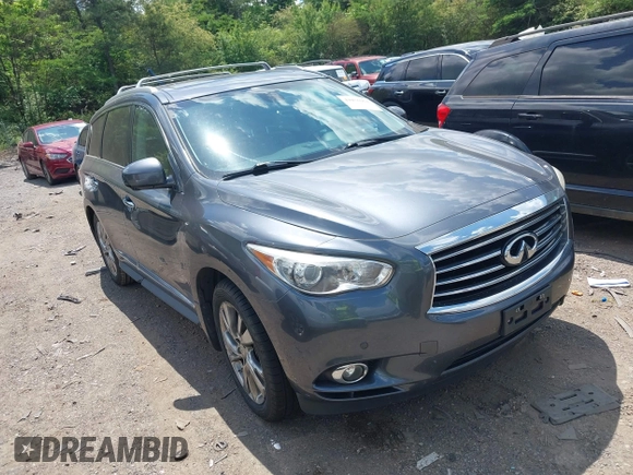 2013 Infiniti JX35 with VIN 5N1AL0MM9DC350915, listed as a IAAI auction lot 42076964 with 162,617 mi miles. Bid and sale history available at carsss.com. Image 1.