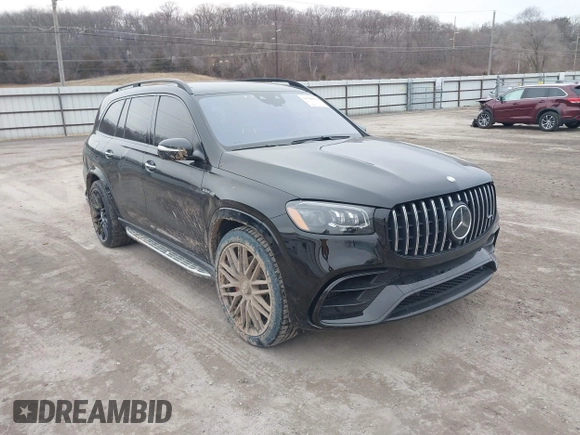 2024 Mercedes-Benz GLS 63 AMG with VIN 4JGFF8KE1RB077568, listed as a IAAI auction lot 41500870 with 15,854 mi miles and . Bid and sale history available at DreamBid. Image 1.