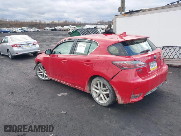 2014 Lexus CT 200h with VIN JTHKD5BH2E2183652, listed as a IAAI auction lot 41223743 with 119,747 mi miles and . Bid and sale history available at DreamBid. Image 3.